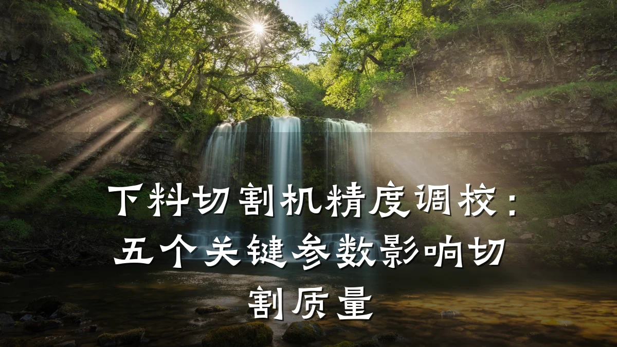 下料切割机精度调校：五个关键参数影响切割质量