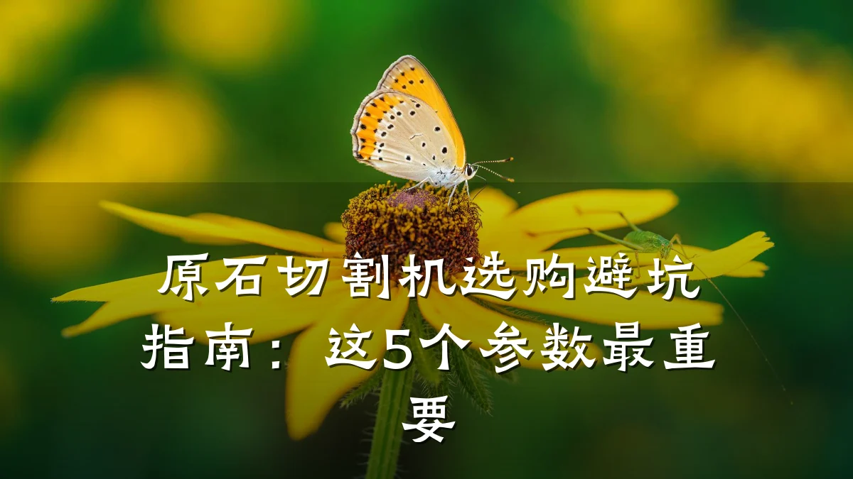 原石切割机选购避坑指南：这5个参数最重要